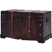 vidaXL Coffre au trésor vintage en bois 66 x 38 x 40 cm