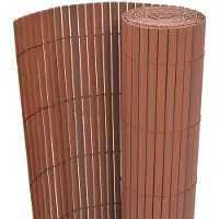 vidaXL Clôture de jardin double face PVC 90 x 300 cm Marron
