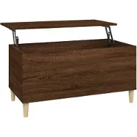 vidaXL Table basse marron imitation chêne 90x44,5x45 cm Bois composite