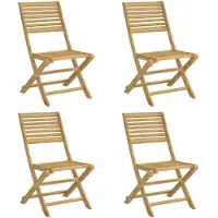 vidaXL Chaises de jardin 4 pcs. Pliable 48,5x61,5x87 cm Bois massif Acacia