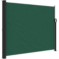 vidaXL Marquise latérale extensible vert foncé 160x500 cm