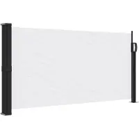 vidaXL Marquise latérale extensible blanc 100x300 cm