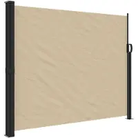 vidaXL Marquise latérale extensible Beige 170x300 cm