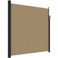 vidaXL Marquise latérale extensible Taupe 200x500 cm
