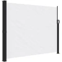 vidaXL Marquise latérale extensible blanc 170x300 cm