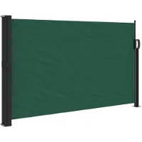 vidaXL Marquise latérale extensible vert foncé 117x300 cm