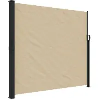 vidaXL Marquise latérale extensible Beige 180x300 cm