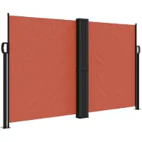 vidaXL Marquise latérale extensible rouge terracotta 140x1000 cm