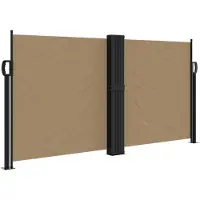 vidaXL Marquise latérale extensible Taupe 120x1000 cm