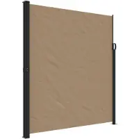 vidaXL Marquise latérale extensible Taupe 220x500 cm
