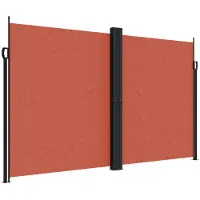 vidaXL Marquise latérale extensible rouge terracotta 200x1000 cm