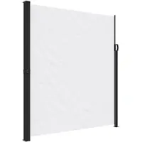 vidaXL Marquise latérale extensible Blanc 220x500 cm