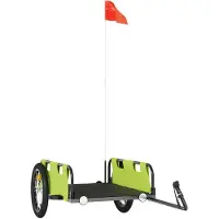 vidaXL Remorque vélo Vert Tissu Oxford et fer