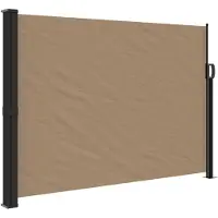 vidaXL Marquise latérale extensible Taupe 140x300 cm