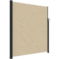 vidaXL Marquise latérale extensible Beige 220x600 cm