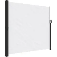 vidaXL Marquise latérale extensible Blanc 180x500 cm