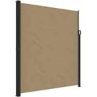 vidaXL Marquise latérale extensible Taupe 220x600 cm