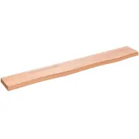 vidaXL Étagère murale marron clair 80x10x2 cm bois chêne massif traité