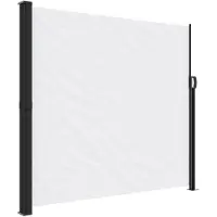 vidaXL Marquise latérale extensible Blanc 180x300 cm