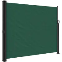vidaXL Marquise latérale extensible vert foncé 160x600 cm