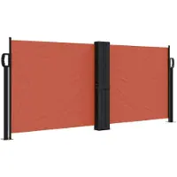 vidaXL Marquise latérale extensible rouge terracotta 100x600 cm