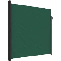 vidaXL Marquise latérale extensible vert foncé 200x500 cm
