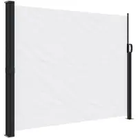 vidaXL Marquise latérale extensible blanc 160x500 cm