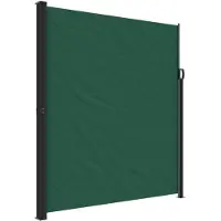 vidaXL Marquise latérale extensible vert foncé 220x600 cm