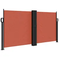 vidaXL Marquise latérale extensible rouge terracotta 120x1000 cm