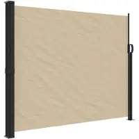 vidaXL Marquise latérale extensible Beige 160x600 cm