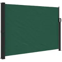 vidaXL Marquise latérale extensible vert foncé 140x500 cm