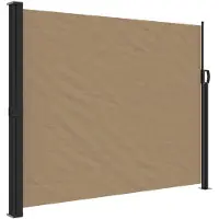 vidaXL Marquise latérale extensible Taupe 160x600 cm