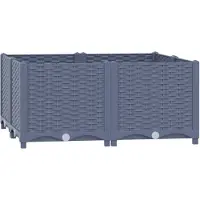 vidaXL Lit surélevé 80x80x38 cm Polypropylène