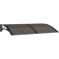 vidaXL Auvent de porte Noir 150x100 cm Polycarbonate
