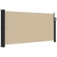 vidaXL Marquise latérale extensible Beige 100x300 cm