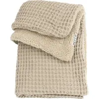 Meyco Baby Waffle Tog 2.0 75x100 Cm Minicrib Blanket Beige Enfants