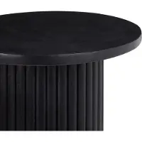 Beliani Table basse en bois de manguier noir, plateau au fini naturel, design moderne, salon