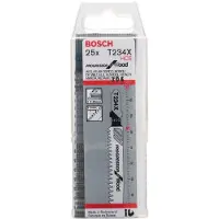 Bosch T 234 X Progressor Wood Jigsaw Blade Set 25 Units Argenté