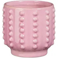 Mica Decorations Flowerpot 1135788, ceramics, Ø 17.5 cm, pink (17.50 x 16.50 cm)
