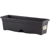 Merkloos Jardinière Rectangulaire - 80 X 20 Cm Avec Plateau - Anthracite