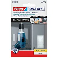 TESA Bandelettes autoagrippantes ON&OFF 10cm blanc