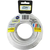 EDM Bobine Câble Plat Blanc 2x0,75mm 15m (audio)