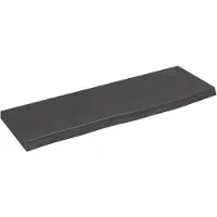 vidaXL Étagère murale marron foncé 60x20x2 cm bois chêne massif traité