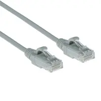 ACT Câble patch slimline gris de 0,15 mètre LSZH-U/UTP Cat-6 pour centre de données avec connecteurs RJ45, 0,15 m, Cat6, U/UTP (UTP), RJ-45, RJ-45, gris