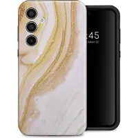 Selencia Coque arrière Vivid Samsung Galaxy A35 - Chic Marble Gold