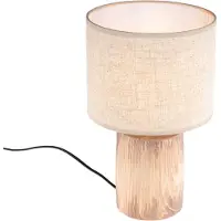 FISCHER&HONSEL GMBH Lampe de table en bois Malik avec capuche couleur sable