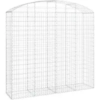 vidaXL Gabion avec arche haute 200x50x180/200 cm Fer galvanisé
