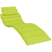 vidaXL Coussin pour bain de soleil vert clair 186x58x4 cm tissu Oxford
