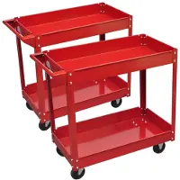 vidaXL Chariot d'atelier 2 pièces 100 kg 2 étages