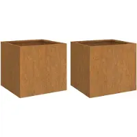 vidaXL Jardinières 2 pcs 49x47x46 cm acier corten